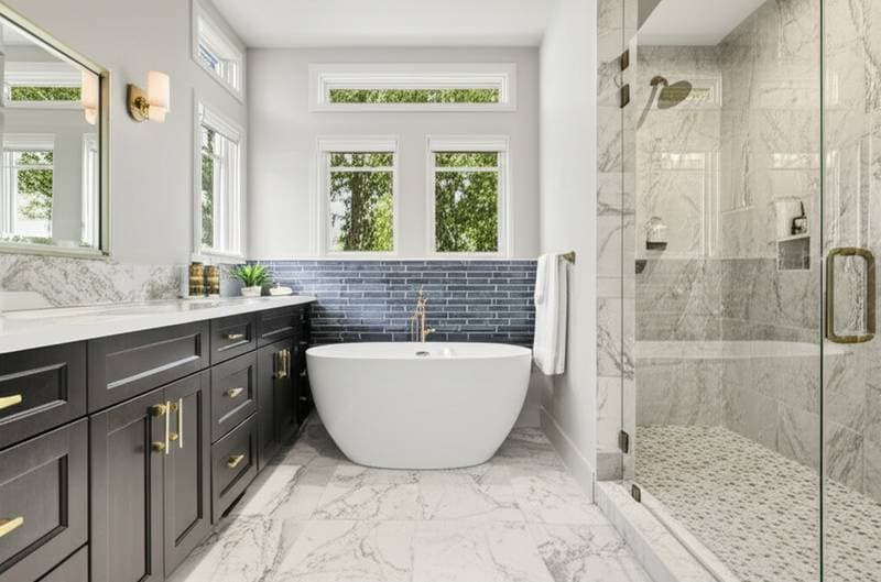 Featured image for Where to Splurge and Save on Luxury Bathroom Upgrades