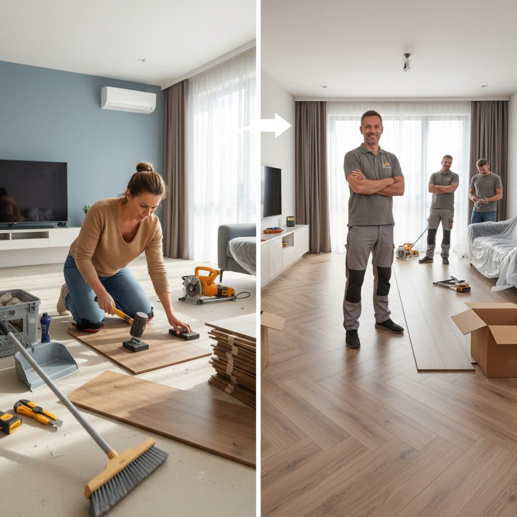 Featured image for Should You DIY Luxury Vinyl Plank or Hire a Pro?