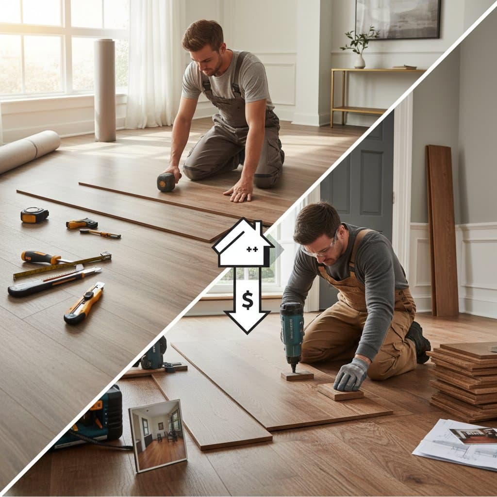 Featured image for Vinyl Beats Hardwood for DIY Weekend Installs