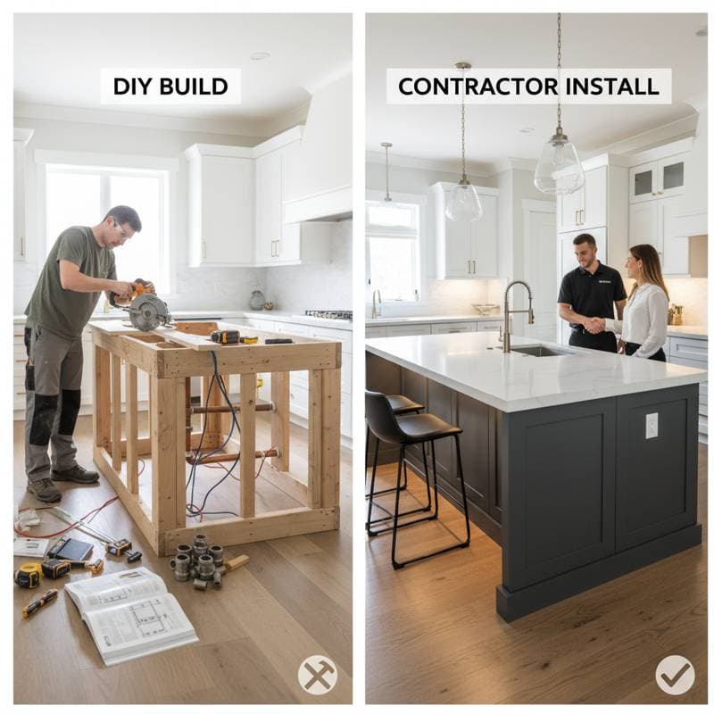 Featured image for DIY Kitchen Islands: When to Build vs When to Hire
