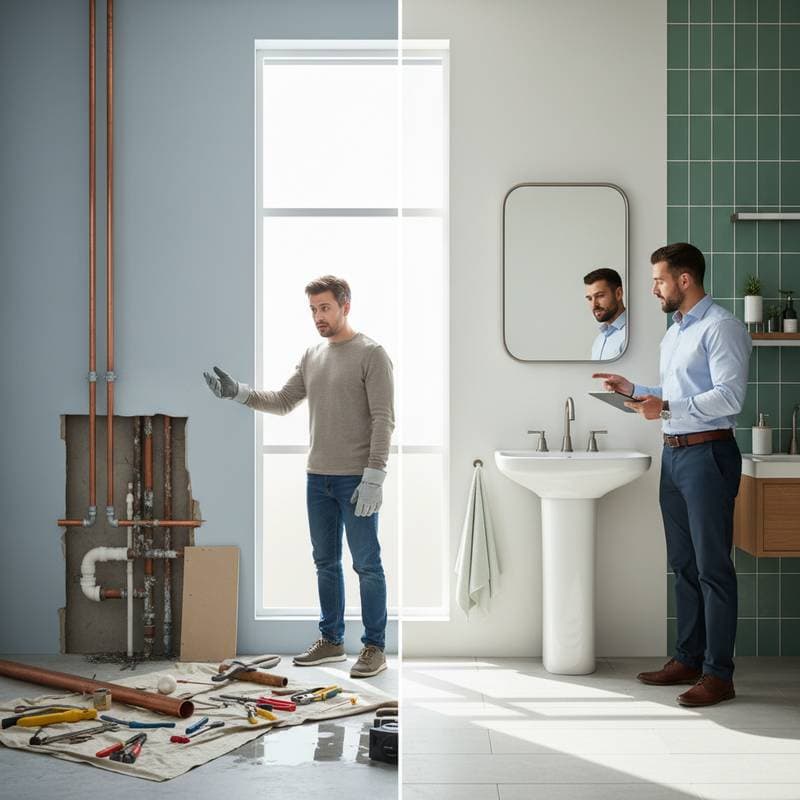 Featured image for When Bathroom Plumbing Exceeds DIY Skills