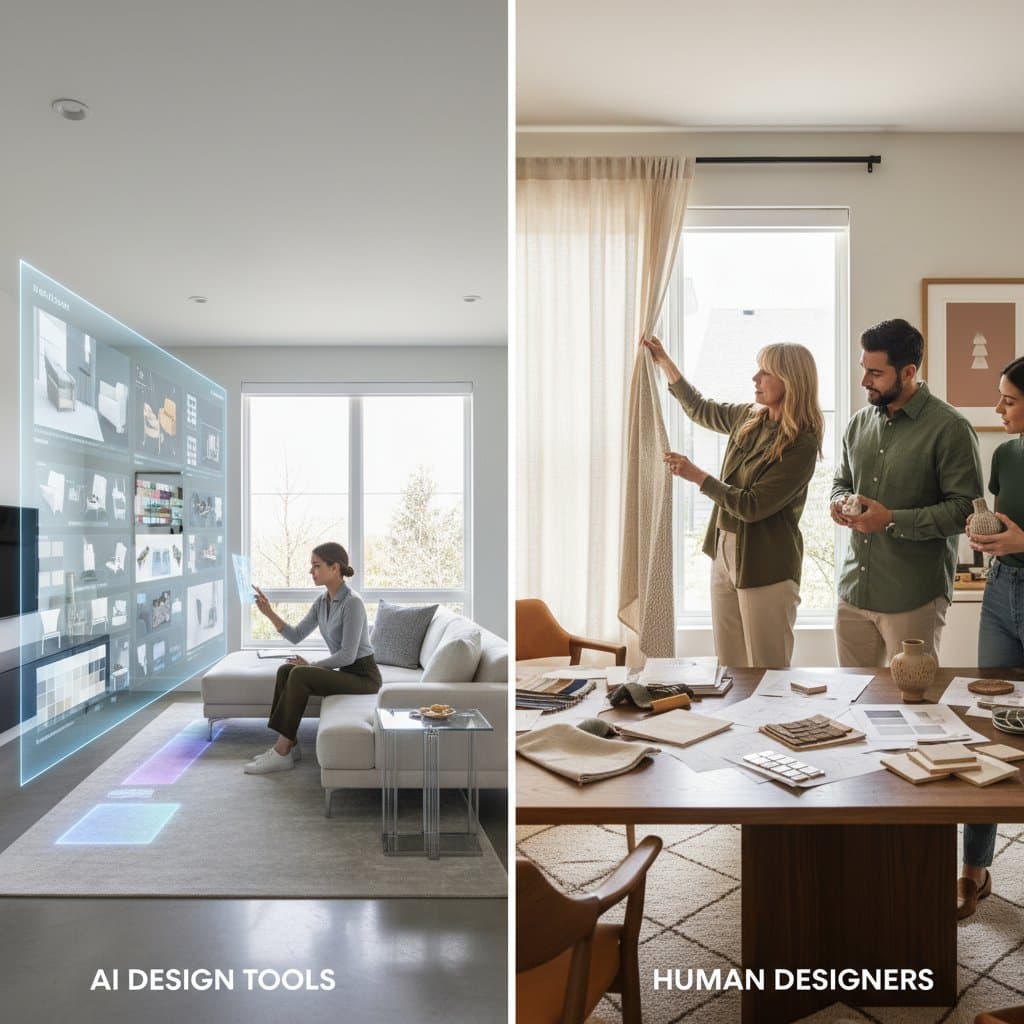 Featured image for AI Design Tools vs Human Designers for 2025 Homes