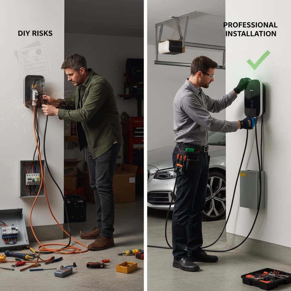 Featured image for EV Charger DIY Risks: When to Call a Pro Instead