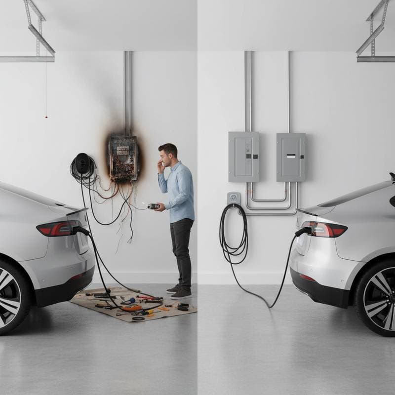 Why DIY EV Chargers Shock Your Home and Budget