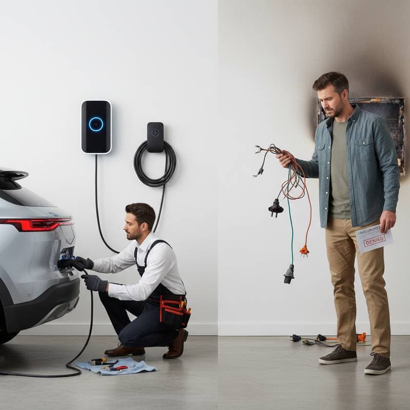Featured image for Why DIY EV Charger Installs Risk Your Home Safety