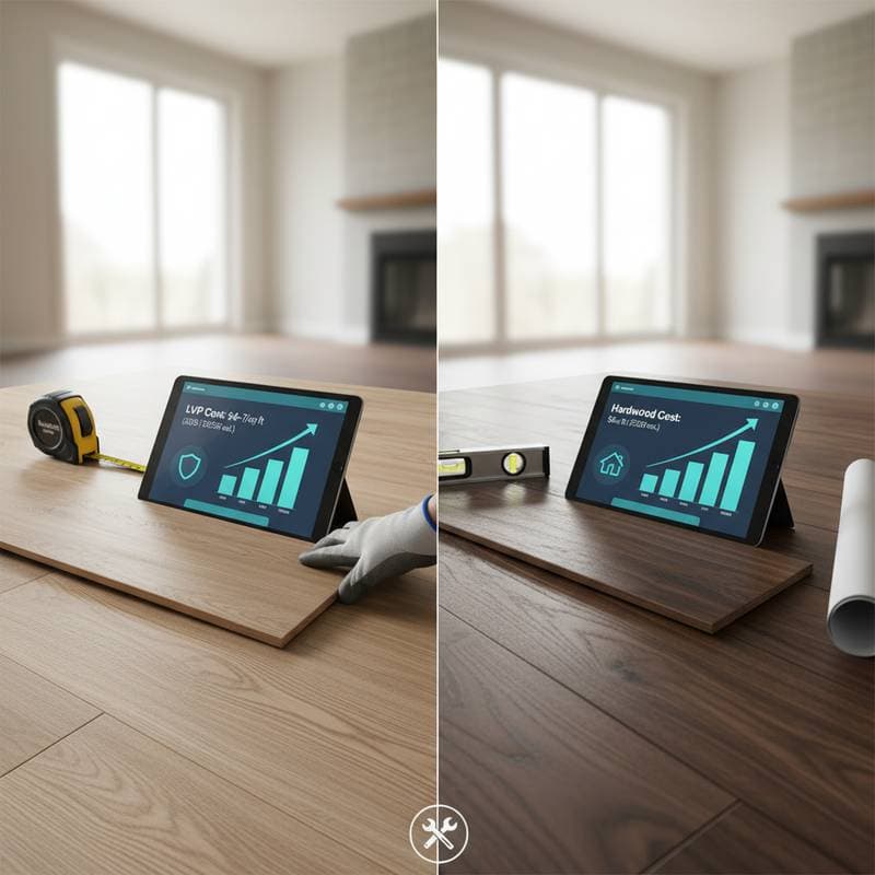Featured image for LVP vs Hardwood: True 2026 Install Costs Revealed